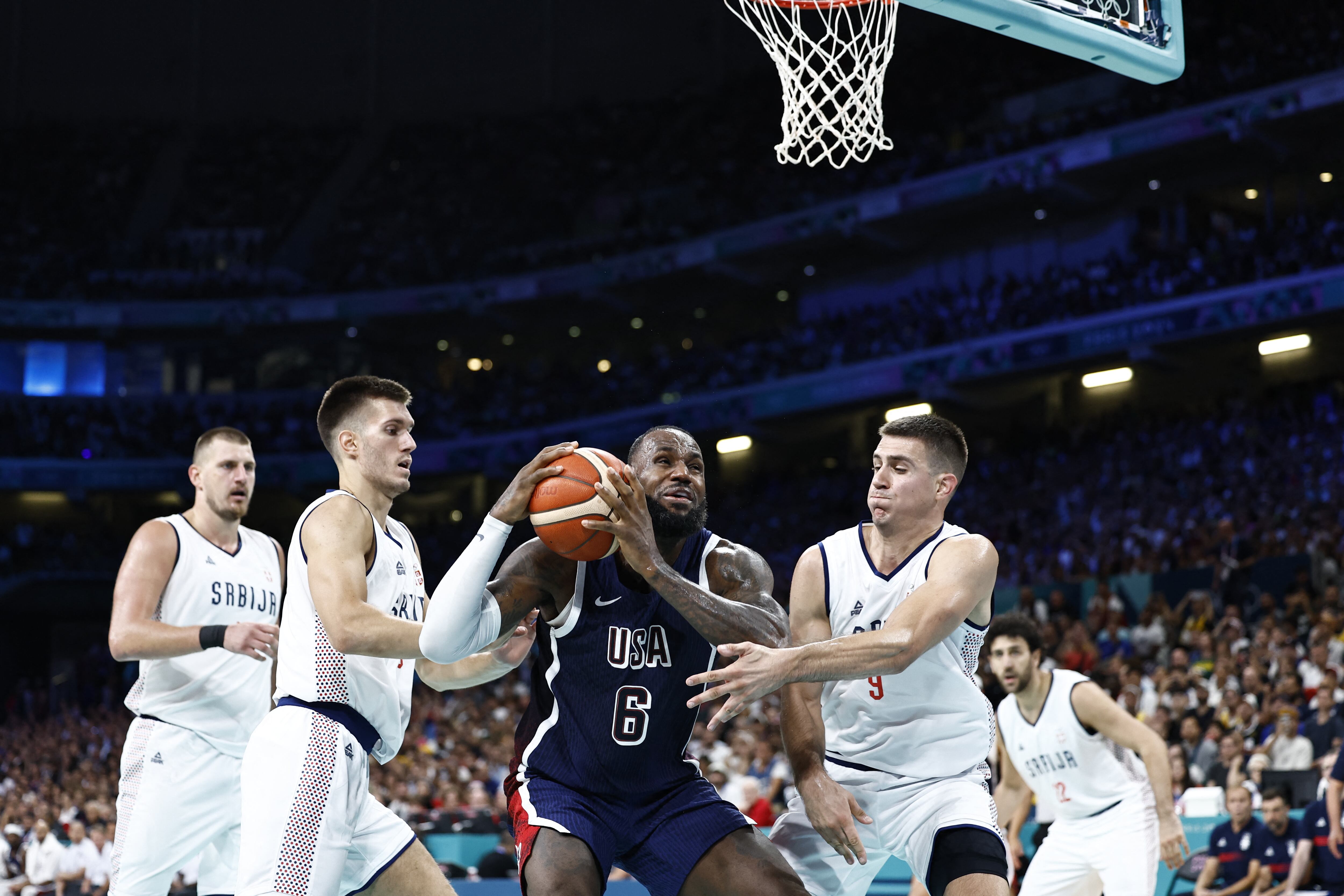 Estados Unidos vs. Serbia, Juegos Olímpicos de París 2024. Foto: Sameer Al-Doumy / AFP