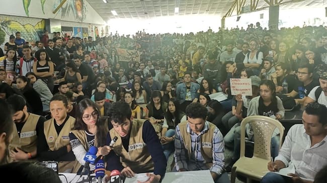 Asamblea estudiantil en la UTP. Foto: Cortesía