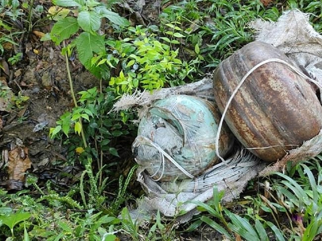 Ejército Nacional destruyó un artefacto explosivo en la vía Cúcuta-Tibú. Foto: Cortesía