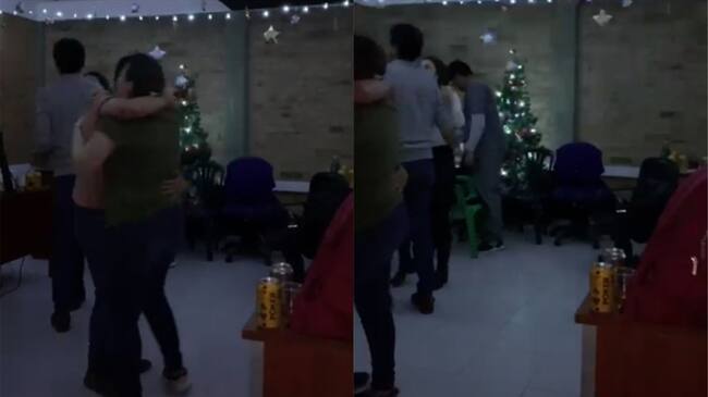 Fiesta en el hospital Santa Clara de Bogotá. Foto: Captura de pantalla