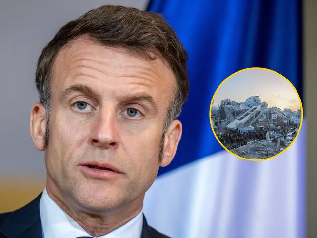 Emmanuel Macron, presidente de Francia en conferencia de prensa. FOTO: Michael Kappeler/picture alliance /Getty Images