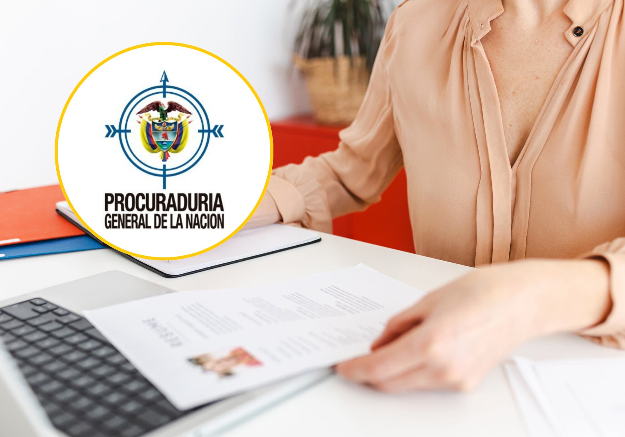 Logo de la Procuraduría General de la Nación e imgen de referencia. Foto: PGN / Getty Images