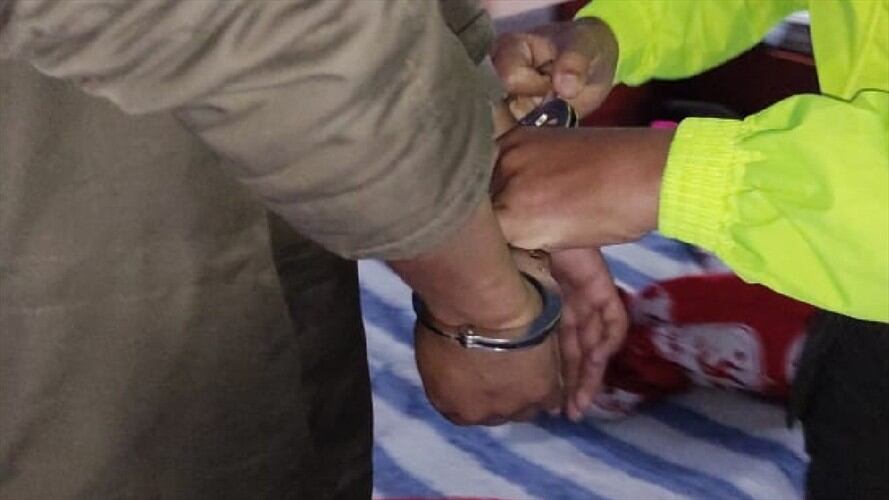 Captura banda. Foto:Policía Santander.