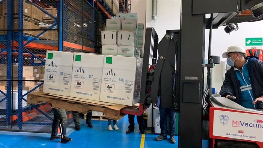 Colombia recibió 339.300 dosis Pfizer . Foto: Colprensa