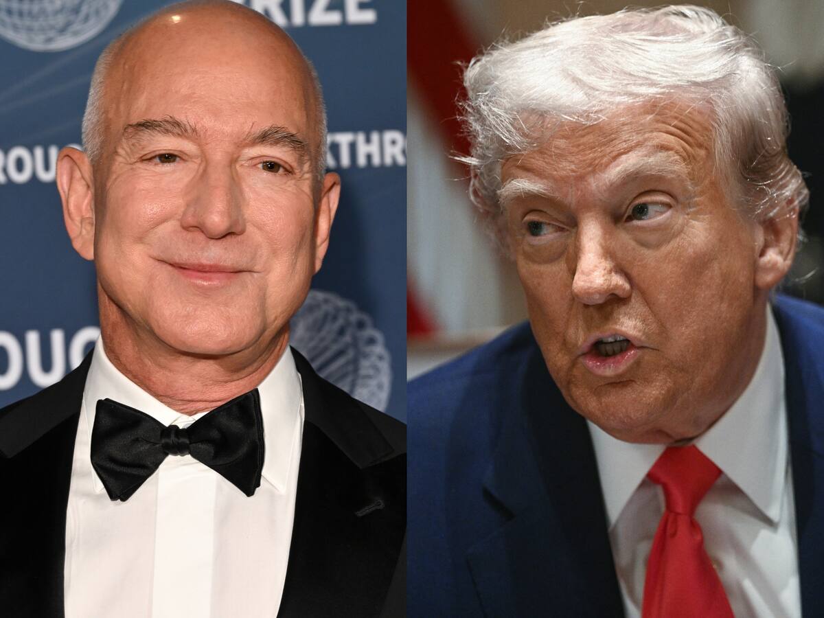 Donald Trump elogió a Jeff Bezos tras el rechazo de Amazon a subir precios por los aranceles