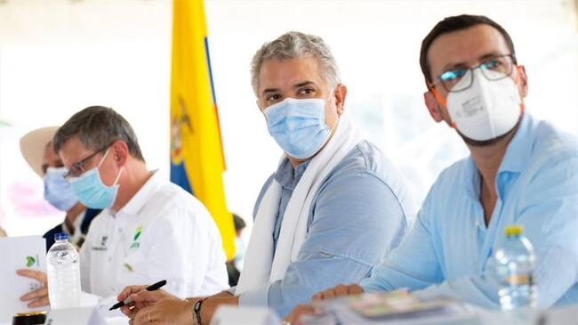 Presidente Iván Duque habló de los daños económicos que habrían causado los bloqueos y paros. Foto: Prensa Presidencia de la República