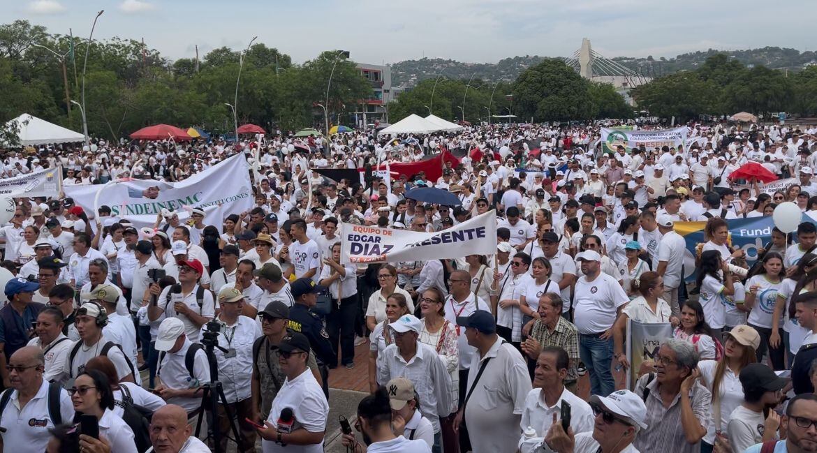 Marcha por la paz en Cúcuta. / Foto: W Radio Cúcuta.