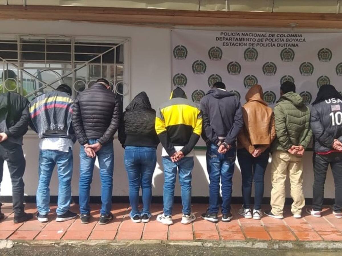 Capturan banda de fleteros que atacaban a mujeres en Duitama, Sogamoso y Yopal