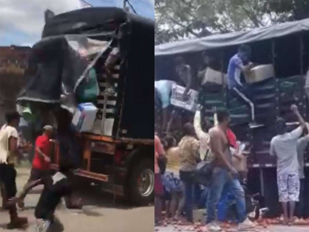 Al menos 30 vehículos saqueados en manifestaciones en vía de Cáceres, Antioquia