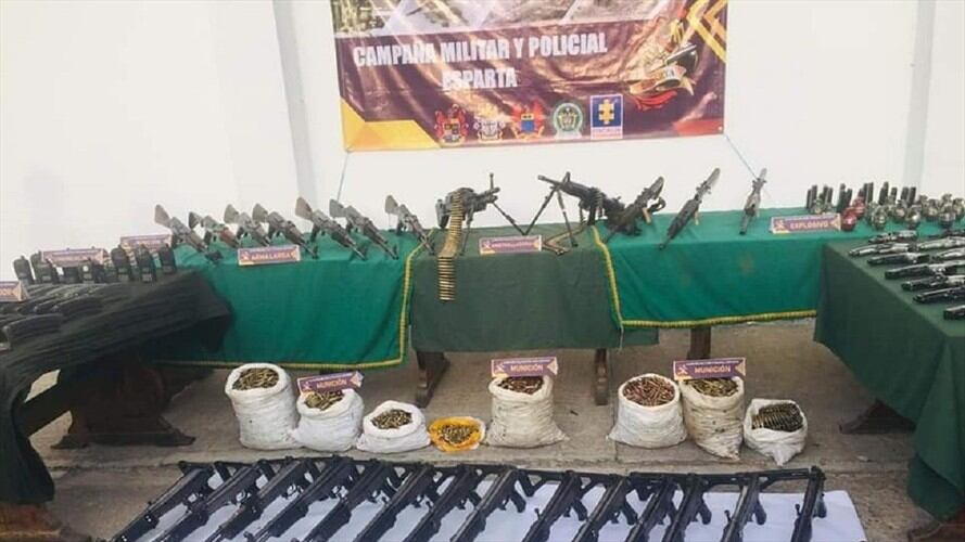 Incautan gigantesco material de guerra al Epl en Norte de Santander. Foto: Cortesía