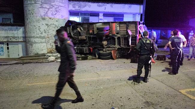 Accidente de tránsito en el casco urbano del municipio de La Cumbre, Valle del Cauca. Foto: Proporcionada por Erika Rebolledo