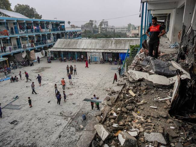 Ataque de Israel a colegio en Nuseirat. (Photo by BASHAR TALEB/AFP via Getty Images)