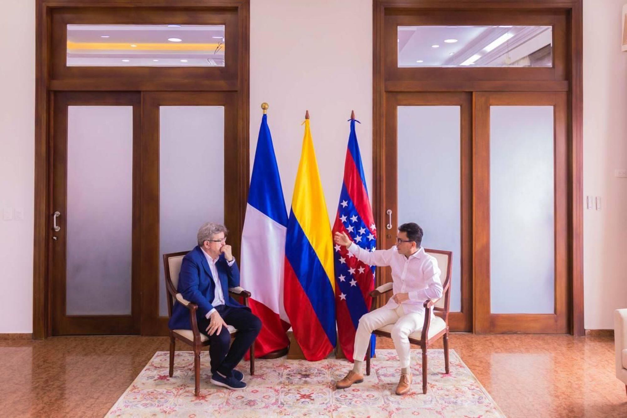 Jean-Luc Mélenchon y Carlos Caicedo/ Gobernación del Magdalena
