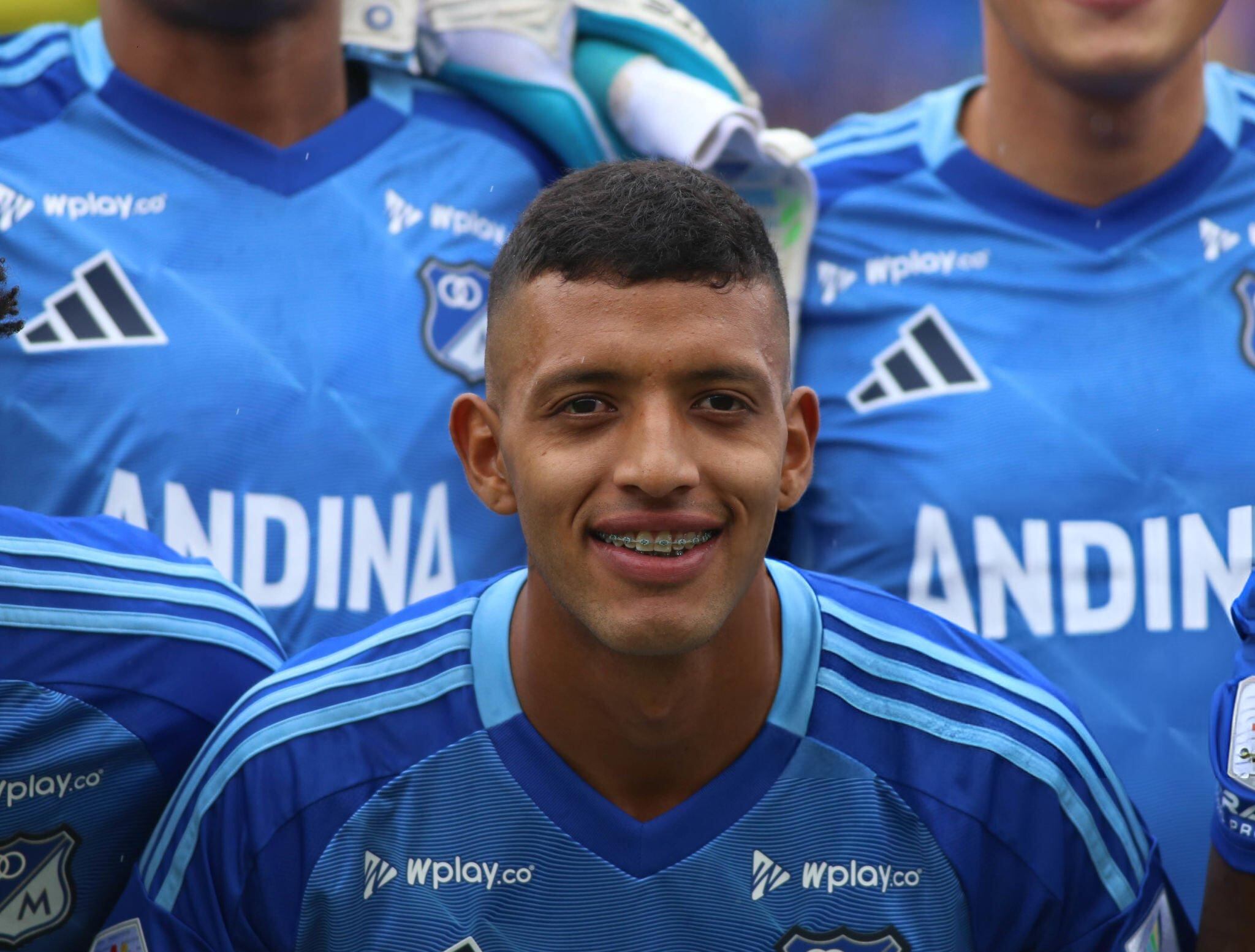 Nicolás Arevalo con Millonarios en marzo de 2025. FOTO: Daniel Garzón Herazo/NurPhoto vía Getty Images