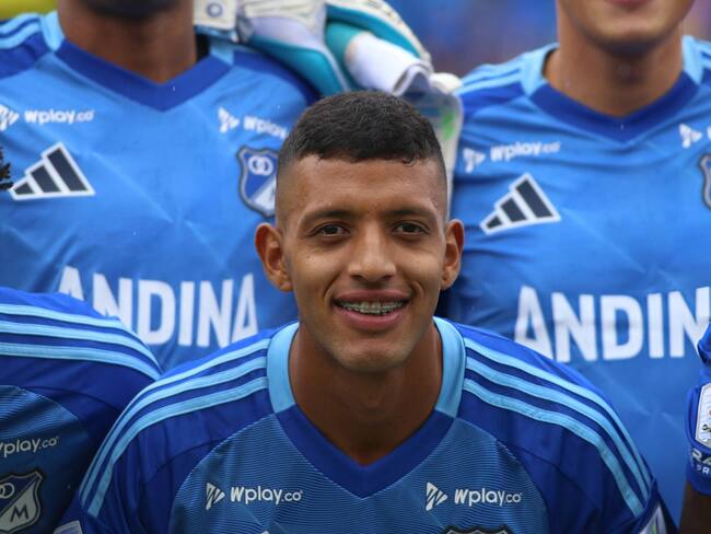 Nicolás Arevalo con Millonarios en marzo de 2025. FOTO: Daniel Garzón Herazo/NurPhoto vía Getty Images