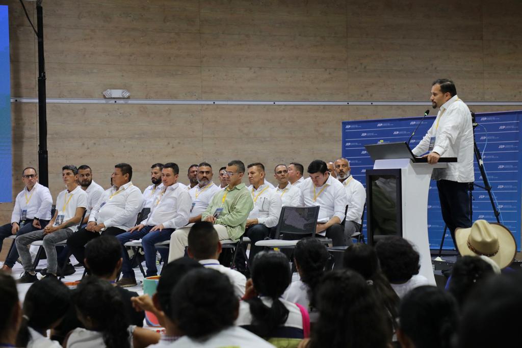 Primera jornada de la Audiencia de Reconocimiento por 303 falsos positivos en el Casanare. Foto: Cortesía JEP.