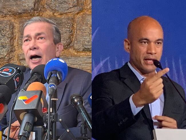 Jefe de la delegación opositora de Venezuela, Gerardo Blyde (izquierda) y miembro de la delegación del Gobierno Maduro, Héctor Rodríguez (derceha) | Fotos: W RADIO / Gabriela González