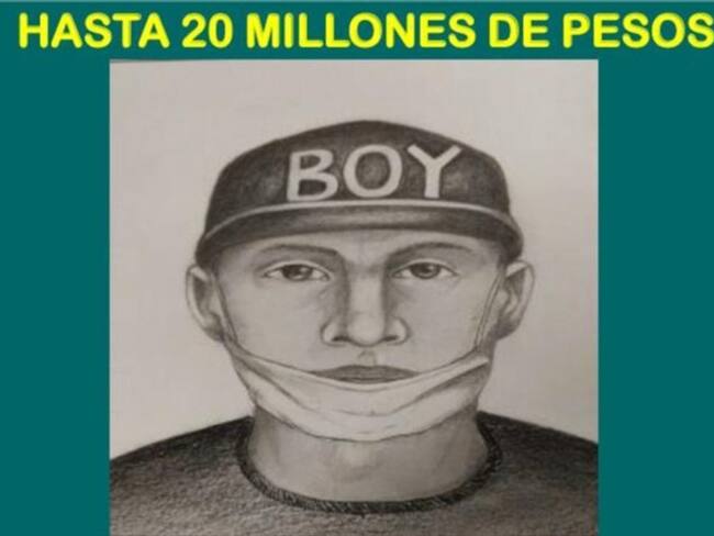 Este es el retrato hablado del asesino de un ciudadano en Transmilenio. Foto: Policía Nacional