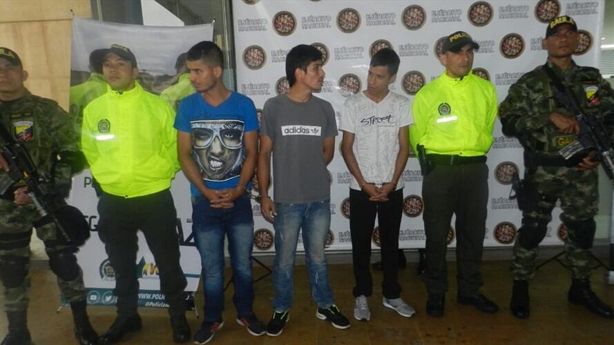 Capturan a tres integrantes de los Puntilleros implicados en la muerte de un patrullero. Foto: Ejército Nacional