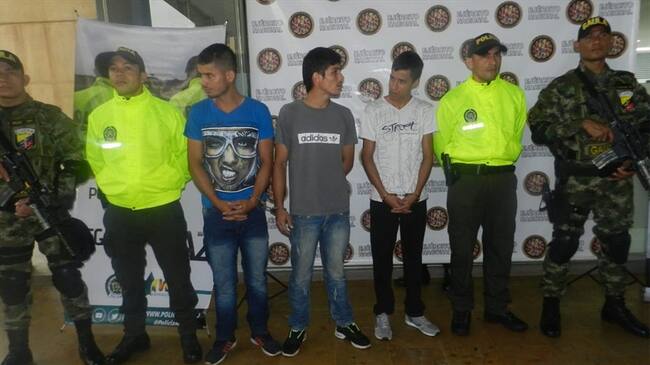 Capturan a tres integrantes de los Puntilleros implicados en la muerte de un patrullero. Foto: Ejército Nacional