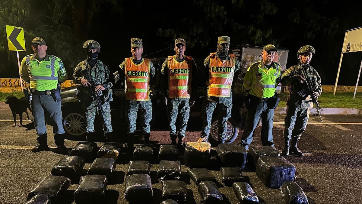 Autoridades incautaron 100 kilogramos de marihuana en el Quindío