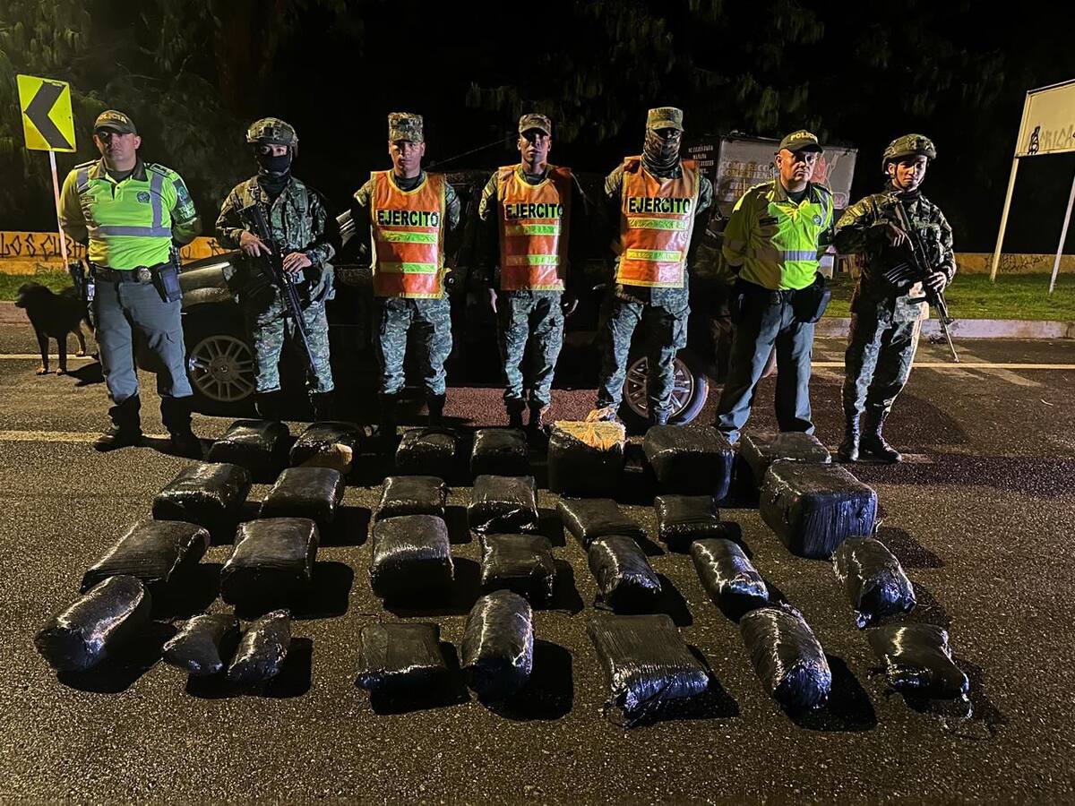 Autoridades incautaron 100 kilogramos de marihuana en el Quindío