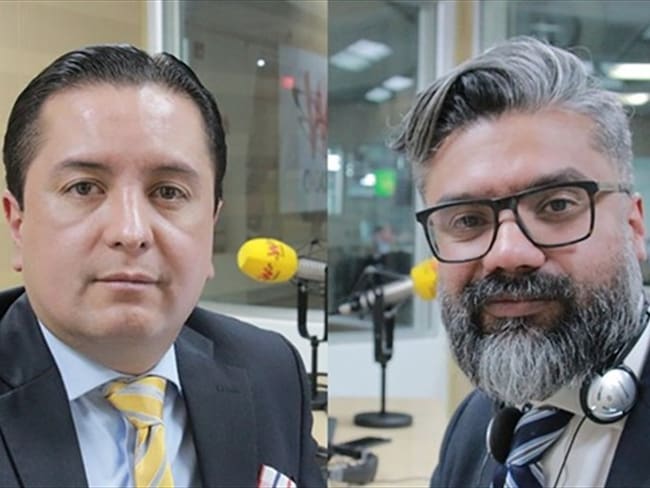 Los abogados Rafael Velandia y Diego Otero, debatiendo en Partida W. Foto: Partida W