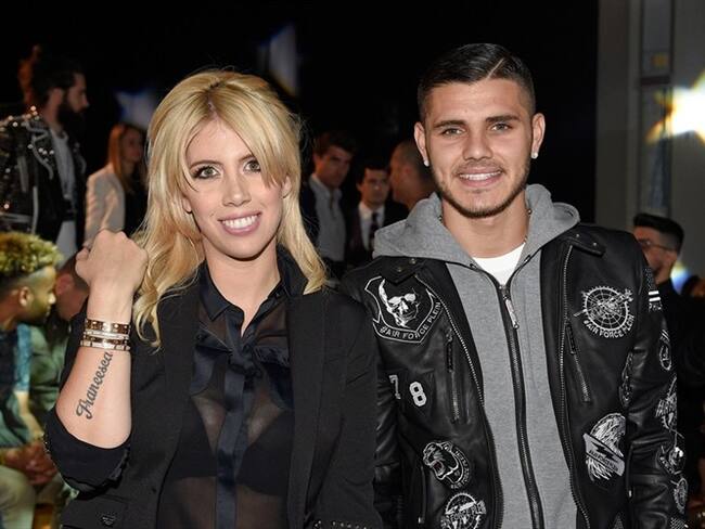 Modelo Wanda Nara y el futbolista Mauro Icardi. Foto: Pietro D'aprano/Getty Images