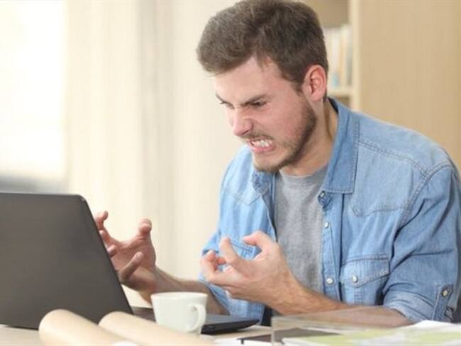 ¿Alguna vez te pusiste así cuando una página web tarda en cargar? . Foto: BBC Mundo