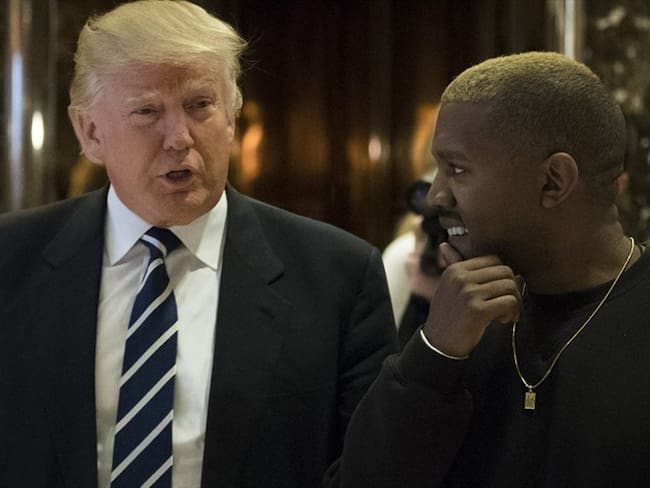 Kanye West se queda sin palabras cuando le preguntan acerca de su apoyo a Donald Trump. Foto: Getty Images
