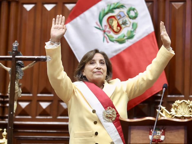 Dina Boluarte. (Photo by Congress of Republic of Peru / Handout/Anadolu Agency via Getty Images)