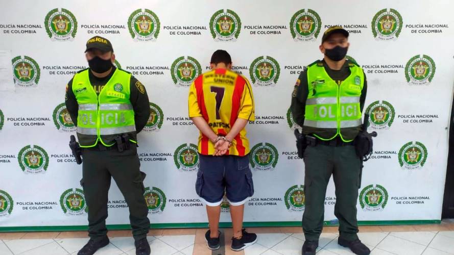 Capturado por el delito de secuestro. Crédito: Policía Metropolitana de Pereira