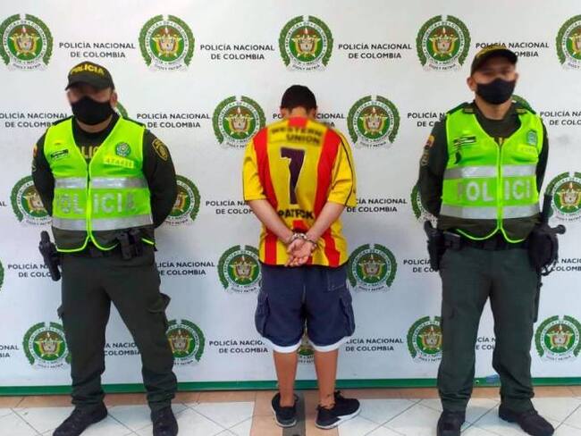 Capturado por el delito de secuestro. Crédito: Policía Metropolitana de Pereira