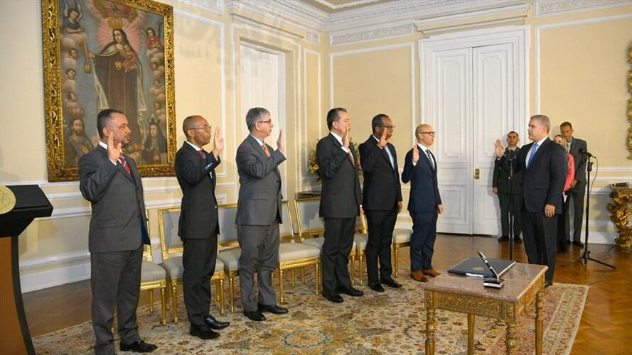 Fortalezcamos las segundas instancias: Duque a nuevos magistrados de la CSJ. Foto: Presidencia de la República