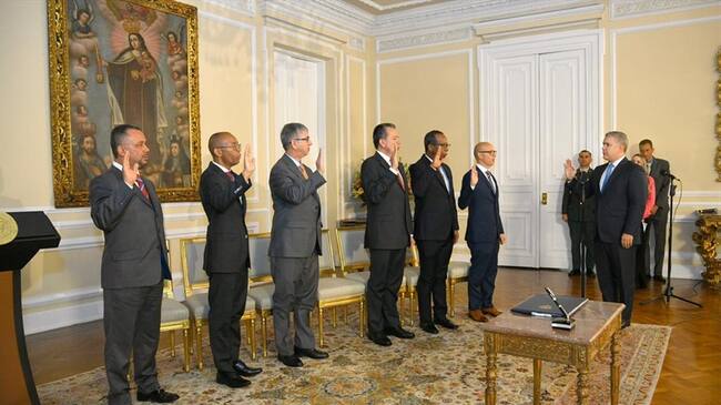 Fortalezcamos las segundas instancias: Duque a nuevos magistrados de la CSJ. Foto: Presidencia de la República