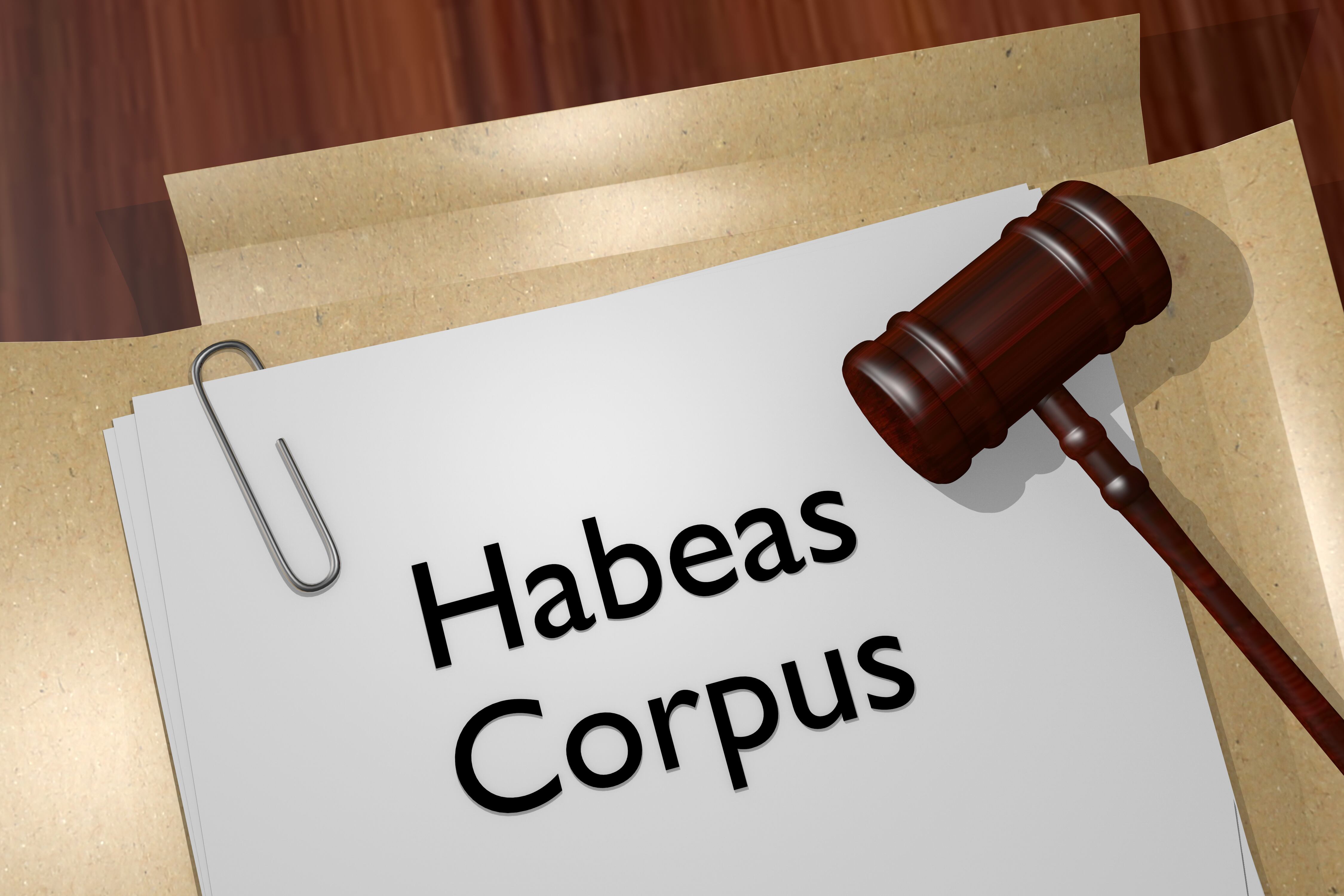 Referencia de habeas corpus documento legal. Foto: hafakot vía Getty Images. 
