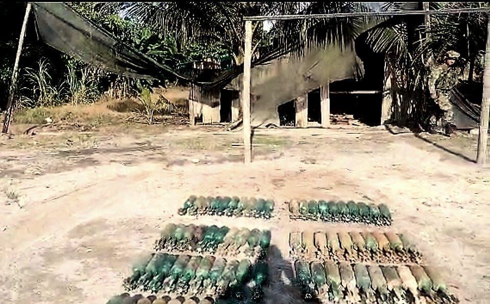 Destruyen laboratorio de coca que estaba protegido con más de 100 explosivos. Foto: Cortesía.