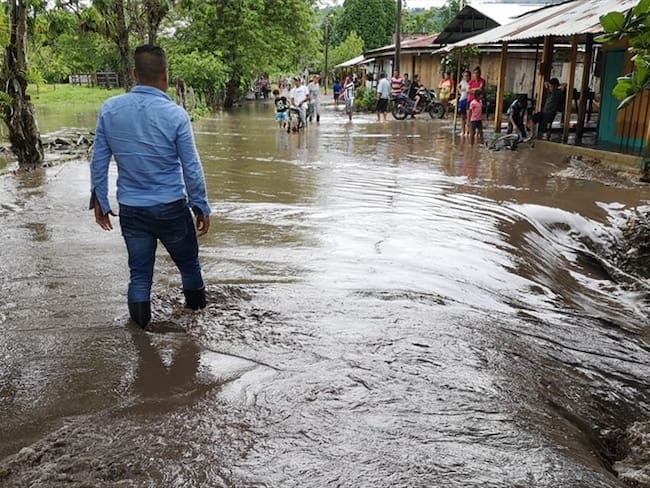 Inundaciones en Puerto Boyacá dejan 25 familias damnificadas . Foto: Cortesía: Alcaldía de Puerto Boyacá