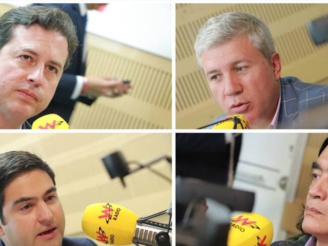 Samuel Hoyos, Juan Manuel Galán, Juan Fernando Londoño y Gustavo Bolívar. Foto: W Radio