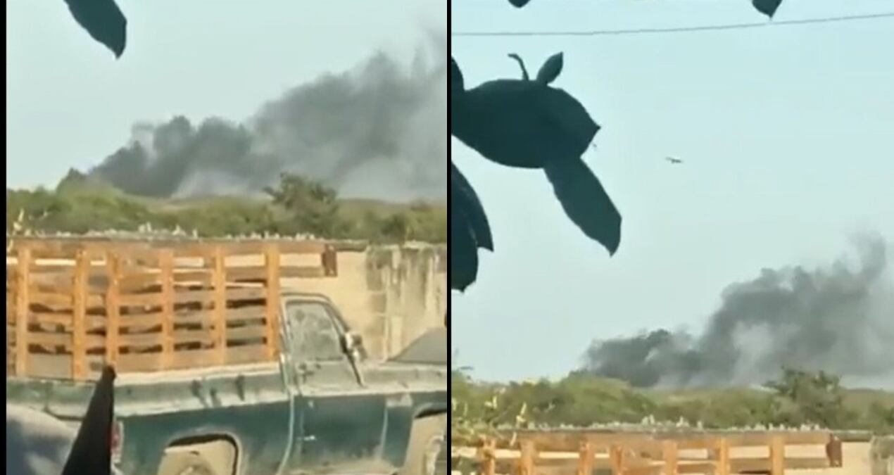 Accidente de helicóptero en Atlántico. Foto: Redes sociales.