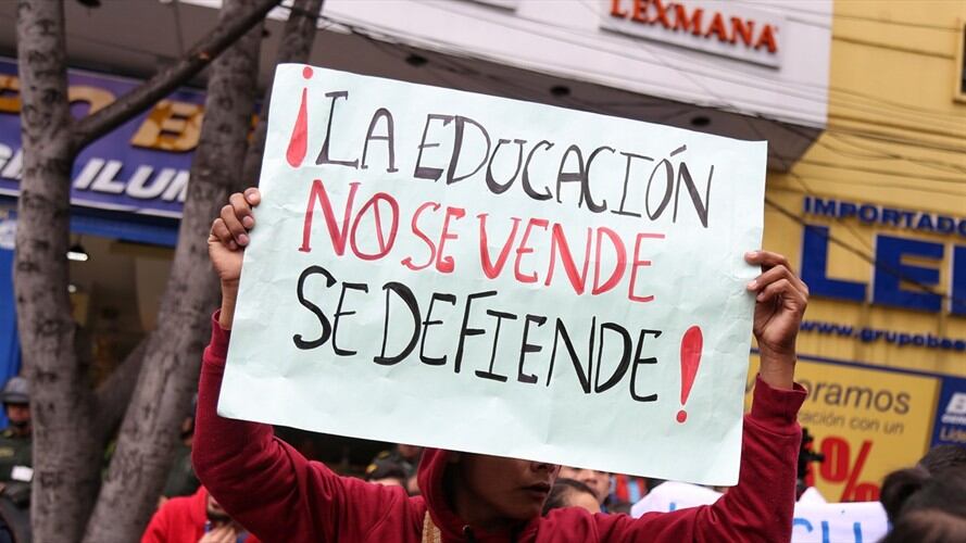 Hay alarma entre los estudiantes porque del presupuesto asignado para la educación se autorizó pagar demandas contra el Estado. Vuelven las protestas.. Foto: Colprensa