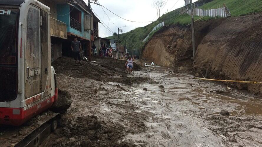 Derrumbe en Pereira  . Foto: Cortesía