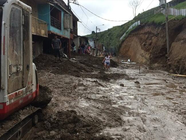 Derrumbe en Pereira . Foto: Cortesía