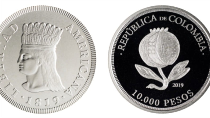 A partir de este lunes 4 de octubre circula la moneda del Bicentenario de la Independencia de Colombia. Foto: Banco de la República