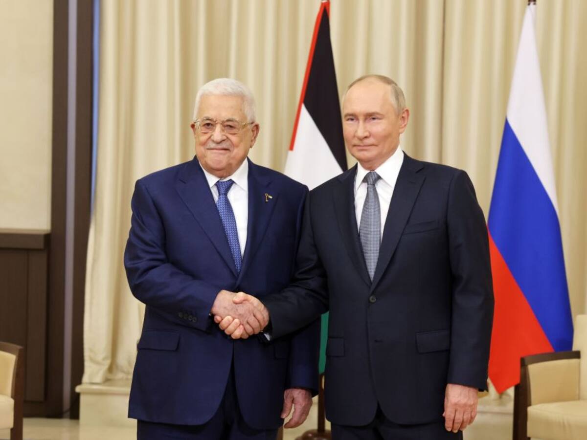 Presidente palestino se reunió con Putin sobre la posición de EEUU en guerra con Israel
