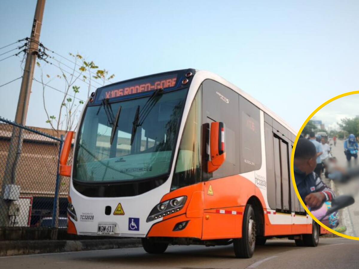 Mujer que se movilizaba en moto murió al ser atropellada por un Transcaribe en Cartagena