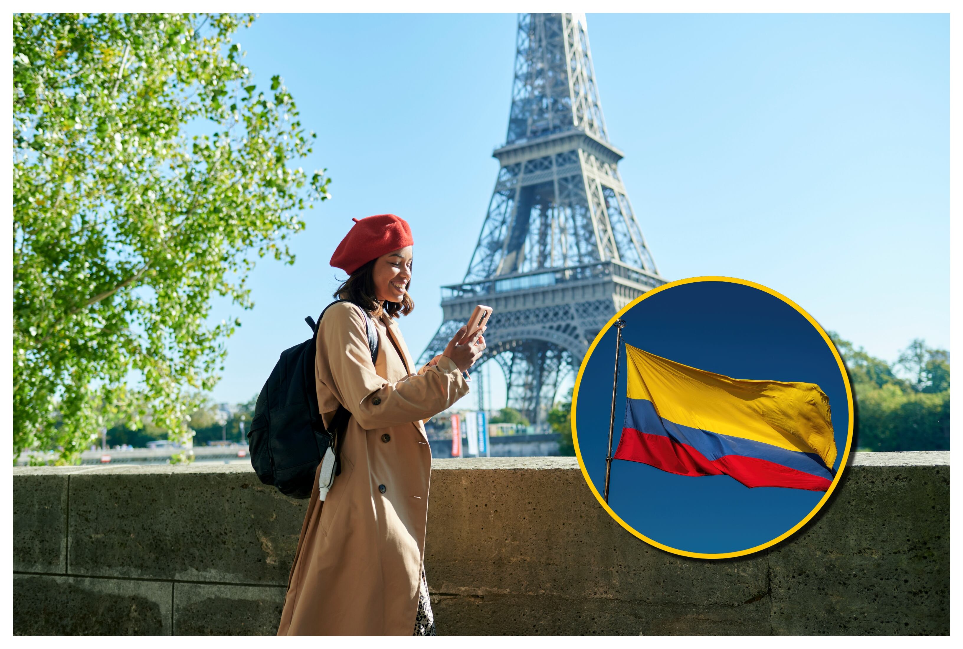 Referencia de viaje a Francia y bandera de Colombia. Foto: F.J. Jiménez y Simón McGill vía Getty Images. 