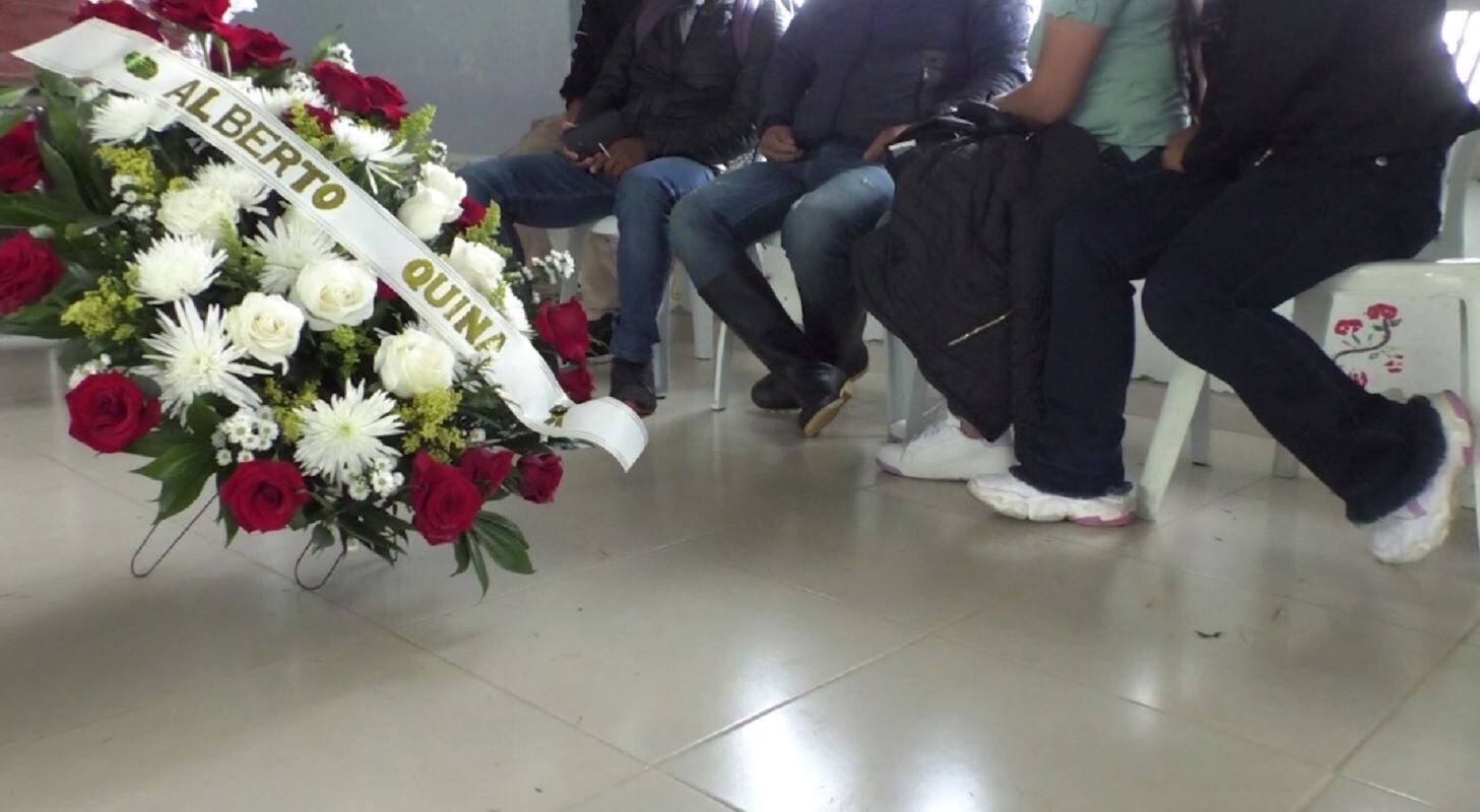 La comunidad señaló a la estructura Jaime Martínez, disidencias de las Farc como los perpetradores de los homicidios que acabaron con la vida del presidente de la Junta de acción Comunal de la vereda La Diana, Alberto Quina y sus familiares. Crédito: Cortesía.