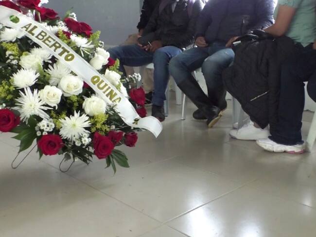 La comunidad señaló a la estructura Jaime Martínez, disidencias de las Farc como los perpetradores de los homicidios que acabaron con la vida del presidente de la Junta de acción Comunal de la vereda La Diana, Alberto Quina y sus familiares. Crédito: Cortesía.