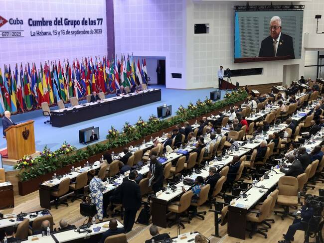 Cumbre GG 77 + China. (Photo by Palestinian Presidency/Anadolu Agency via Getty Images)